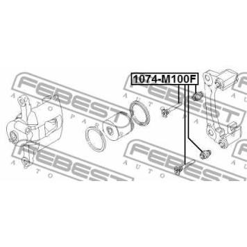 Направляющий болт корпуса скобы тормоза FEBEST 1074-M100F-3