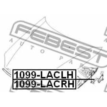 Монтажный комплект, капот двигателя FEBEST 1099-LACRH-3