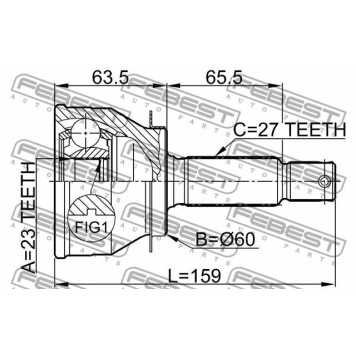 Шарнир приводного вала FEBEST 1210-006-3