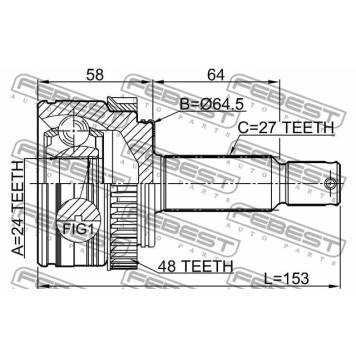 Шарнир приводного вала FEBEST 1210-IX35A48-3