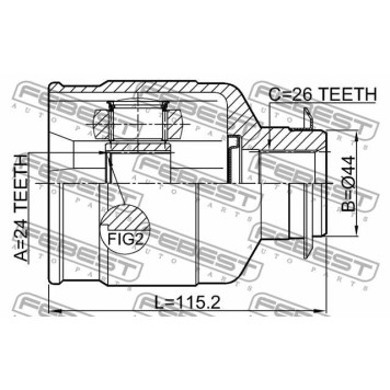 Шарнир приводного вала FEBEST 1211-IX354WDRH-3