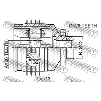 Шарнир приводного вала FEBEST 1211-SFMTRH-3