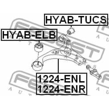 Рычаг передний левый FEBEST 1224-ENL-1