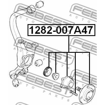 Ступица колеса FEBEST 1282-007A47-3