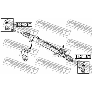Наконечник поперечной рулевой тяги FEBEST 1421-ST-3