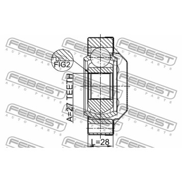 Шарнир приводного вала FEBEST 1611-001R-3