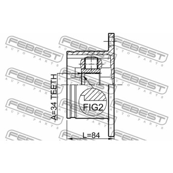 Шарнир приводного вала FEBEST 1711-A4-3