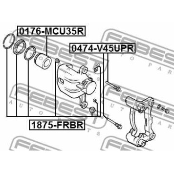 Ремкомплект тормозного суппорта FEBEST 1875-FRBR-3