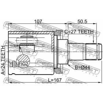Шарнир приводного вала FEBEST 1911-X3-3
