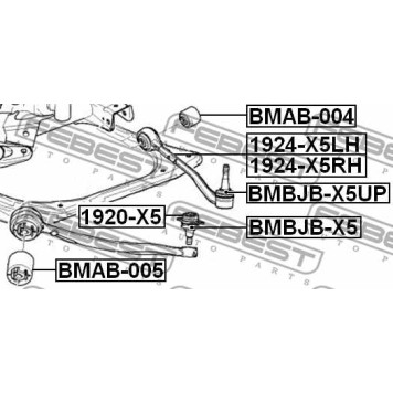Рычаг независимой подвески колеса FEBEST 1924-X5LH-3