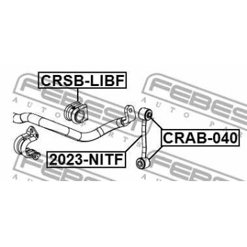 Тяга / стойка стабилизатора FEBEST 2023-NITF-3