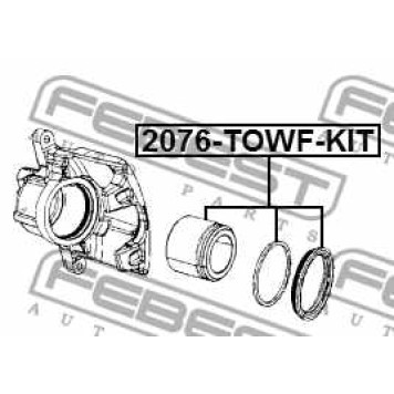 Поршень корпуса скобы тормоза FEBEST 2076-TOWF-KIT-3