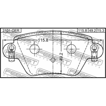 Колодки тормозные дисковые задний <b>FEBEST 2101-GER</b>-3