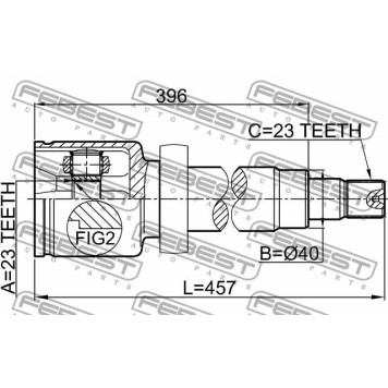 Шарнир приводного вала FEBEST 2111-CB316RH-3