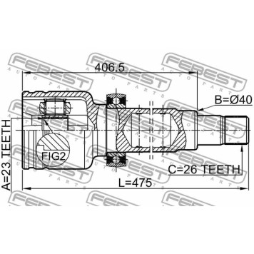 Шарнир приводного вала FEBEST 2111-CB420RH-3