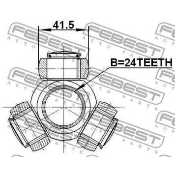 Муфта с шипами приводного вала FEBEST 2116-TC718TDCI-3