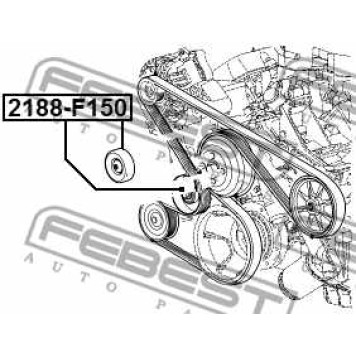 Паразитный / ведущий ролик поликлинового ременя FEBEST 2188-F150-3