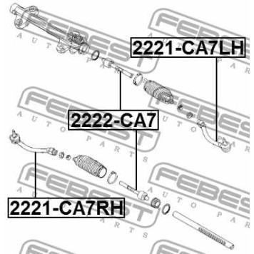 Осевой шарнир рулевой тяги FEBEST 2222-CA7-3