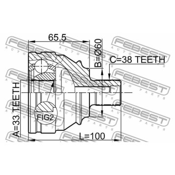 Шарнир приводного вала FEBEST 2310-018-3