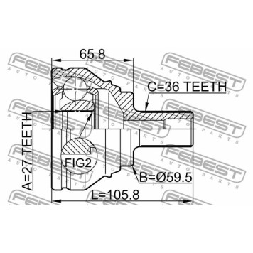 Шарнир приводного вала FEBEST 2310-031-3