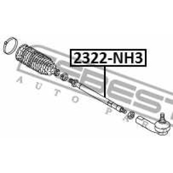 Тяга рулевая подходит для SKODA RAPID III (NH3) 2012- <b>FEBEST 2322-NH3</b>-2