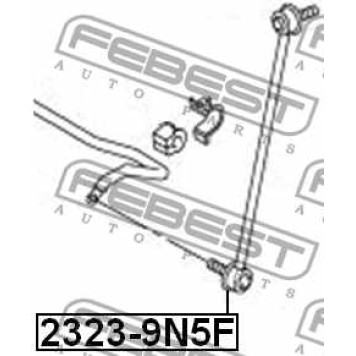 Тяга / стойка стабилизатора FEBEST 2323-9N5F-3