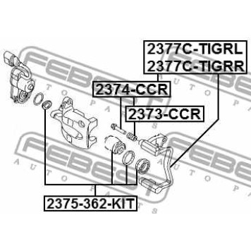 Ремкомплект тормозного суппорта FEBEST 2375-362-KIT-3