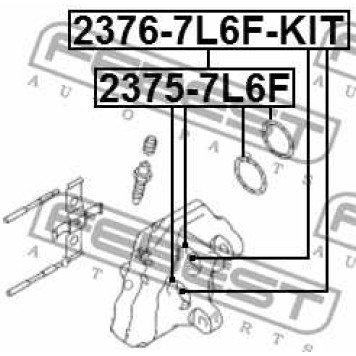 Поршень передн суппорта VW TOUAREG 2003-2010 <b>FEBEST 2376-7L6F-KIT</b>