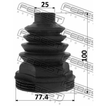 Пыльник шрус внутренний комплект 77.4X100X25 подходит для RENAULT LOGAN 2005-2013 <b>FEBEST 2415-LAGIIT</b>-2