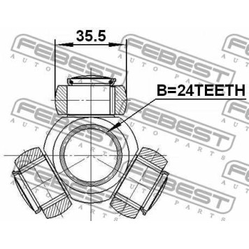 Муфта с шипами приводного вала FEBEST 2716-C30-3