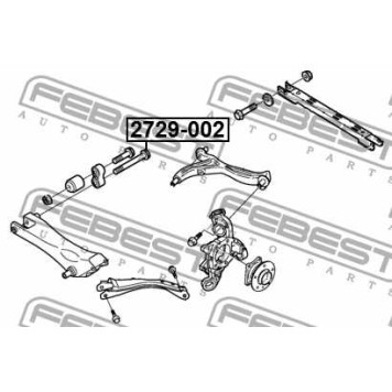 Болт с эксцентриком подходит для VOLVO V70 II 2000-2008 <b>FEBEST 2729-002</b>-2