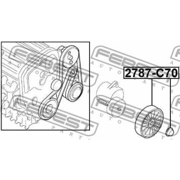Ролик натяжной VOLVO XC90 2003- <b>FEBEST 2787-C70</b>
