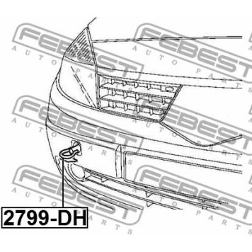 Крюк буксирный подходит для VOLVO S80 II 2007-2016 <b>FEBEST 2799-DH</b>-2