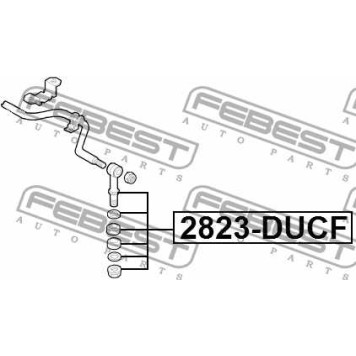 Тяга стабилизатора передняя FIAT DUCATO 2006- <b>FEBEST 2823-DUCF</b>-1