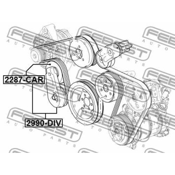 Натяжитель ремня FEBEST 2990-DIV-3