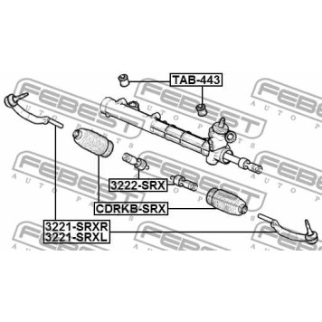 Наконечник поперечной рулевой тяги FEBEST 3221-SRXR-3