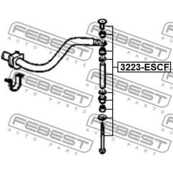Тяга / стойка стабилизатора FEBEST 3223-ESCF-3