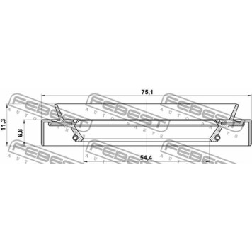 Сальник ступицы колеса FEBEST 56756511-3