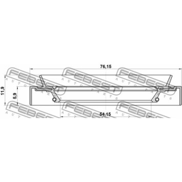 Сальник ступицы колеса FEBEST 95HDS-56760612X-3
