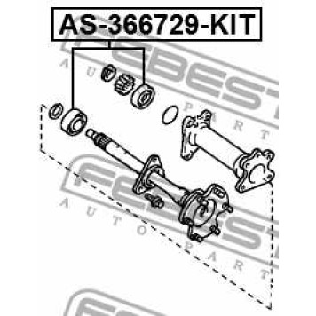 Подшипник приводного вала 36.2X67X29 TOYOTA GRANVIA <b>FEBEST AS-366729-KIT</b>-2