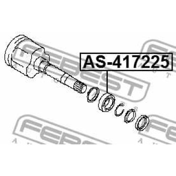 Подшипник приводного вала 41X72X25 подходит для NISSAN QASHQAI J10E 2006.12-2013.12 [EL] <b>FEBEST AS-417225</b>-1
