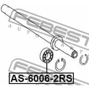 Подшипник шариковый 30x55x13 FEBEST AS-6006-2RS-1
