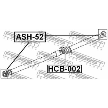 Шарнир продольного вала FEBEST ASIS-66-1