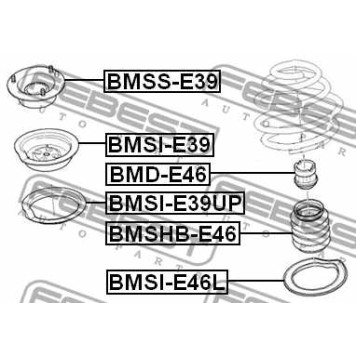 Проставка пружины нижняя FEBEST BMSI-E46L-1