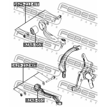 Сайлентблок нижн рычага MERCEDES BENZ E-CLASS 212 2008-2013 <b>FEBEST BZAB-051</b>-1