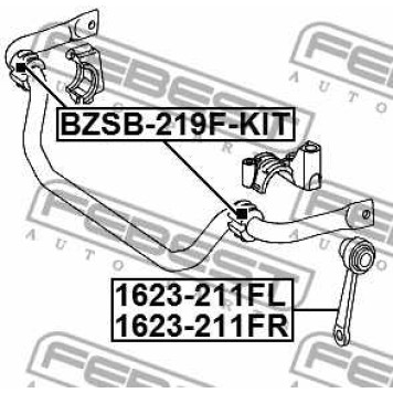 Опора стабилизатора FEBEST BZSB-219F-KIT-3