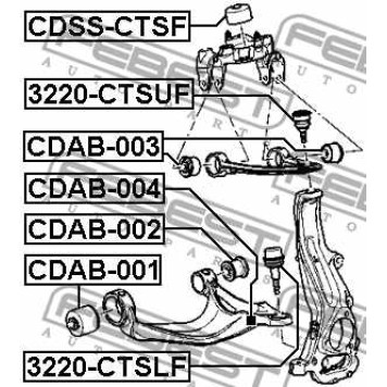 Подвеска рычага независимой подвески колеса FEBEST CDAB-004-3