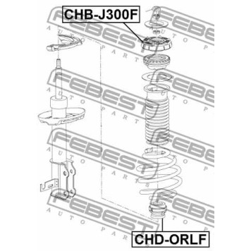 Отбойник амортизатора передний CHEVROLET ORLANDO 2011-2015 <b>FEBEST CHD-ORLF</b>-2