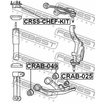 Подвеска рычага независимой подвески колеса FEBEST CRAB-049-3