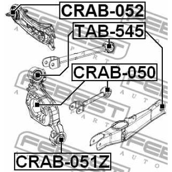 Втулка рычага колесной подвески FEBEST CRAB-051Z-3